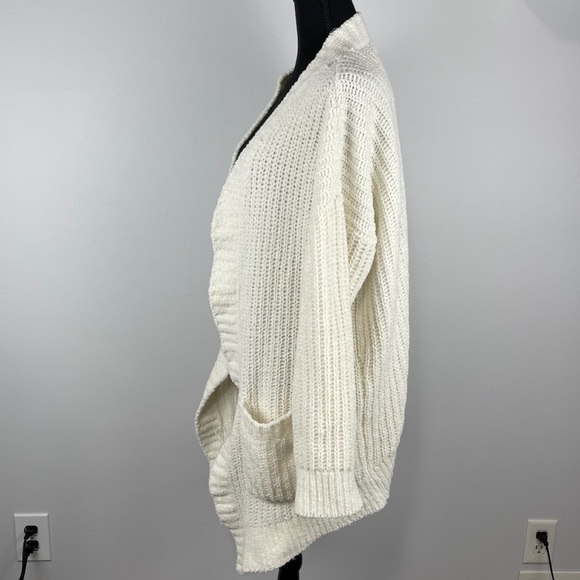 Express Ivory Cream Chenille Knit Cardigan Sweater - Picture 9 of 9